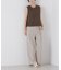 リネンライクワンタックセンタープレスパンツ(セットアップ可)