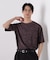 リンクスジャガードリーフ柄Tシャツ