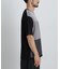 切替チェックニットTシャツ 半袖