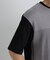 切替チェックニットTシャツ 半袖