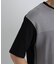 切替チェックニットTシャツ 半袖