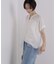 バックカットソー切り替えスキッパーブラウス