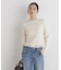 CICA&UVカット加工レースフリル付きリブニット