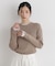CICA&UVカット加工レースフリル付きリブニット