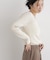 CICA&UVカット加工スクエアネックリブニット