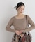 CICA&UVカット加工スクエアネックリブニット