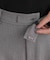 シャンブレーシャークスキンタックセミワイドパンツ(セットアップ可)