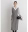 シャンブレーシャークスキンカシュクールワンピース