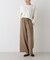ベルト付きツイルワイドパンツ(セットアップ可)