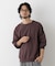 ソフトメランジクルーネックTシャツ 長袖