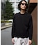 WEB限定／度詰めプレーティングクロップドTシャツ長袖