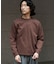 WEB限定／度詰めプレーティングクロップドTシャツ長袖