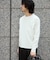 WEB限定／度詰めプレーティングフェードカラークロップドTシャツ長袖