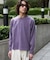 WEB限定／度詰めプレーティングフェードカラークロップドTシャツ長袖