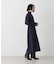 ダブルクロスベルト付きタックワンピース