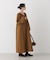 フィブリルストライプボリュームスリーブスキッパーワンピース
