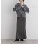 クラフトチェックジップニットカーディガン