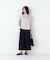 《大人気追加入荷！ ／ 洗える》ライトカットソースタンドフリルブラウス