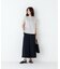 《大人気追加入荷！ ／ 洗える》ライトカットソースタンドフリルブラウス