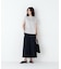 《大人気追加入荷！ ／ 洗える》ライトカットソースタンドフリルブラウス