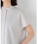 《大人気追加入荷！ ／ 洗える》ライトカットソースタンドフリルブラウス