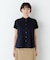 《大人気追加入荷！ ／ 洗える》ライトカットソースタンドフリルブラウス