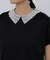 ◆《洗える》 レース衿スムースＴシャツ