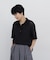 ◆≪清涼アイテム ／ 洗える≫ リーフ格子レース　ポロＴシャツ