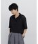 ◆≪清涼アイテム ／ 洗える≫ リーフ格子レース　ポロＴシャツ