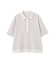 ◆≪清涼アイテム ／ 洗える≫ リーフ格子レース　ポロＴシャツ