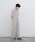 ◆≪清涼アイテム ／ 洗える≫ リーフ格子レース　ポロＴシャツ