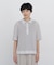◆≪清涼アイテム ／ 洗える≫ リーフ格子レース　ポロＴシャツ