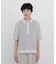 ◆≪清涼アイテム ／ 洗える≫ リーフ格子レース　ポロＴシャツ