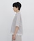 ◆≪清涼アイテム ／ 洗える≫ リーフ格子レース　ポロＴシャツ