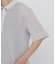 ◆≪清涼アイテム ／ 洗える≫ リーフ格子レース　ポロＴシャツ