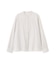 ◆コットンストライプツイルスタンドフリルブラウス