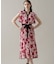 フラワープリントワンピース
