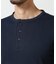 《DAILY／デイリー》RIB L／S HENLEY NECK T-SHIRT