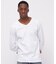 《DAILY／デイリー》MINI WAFFLE V NECK T-SHIRT／ミニワッフル 長袖 Vネック Tシャツ