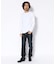 《DAILY／デイリー》MINI WAFFLE CREW-NECK L／S T-SHIRT／ミニワッフル クルーネック 長袖 Tシャツ