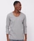 《DAILY／デイリー》2／3 SLEEVE U-NECK T-SHIRT／2／3 スリーブ Uネック Tシャツ