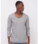 《DAILY／デイリー》2／3 SLEEVE U-NECK T-SHIRT／2／3 スリーブ Uネック Tシャツ