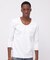 《DAILY／デイリー》2／3 SLEEVE U-NECK T-SHIRT／2／3 スリーブ Uネック Tシャツ