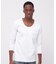 《DAILY／デイリー》2／3 SLEEVE U-NECK T-SHIRT／2／3 スリーブ Uネック Tシャツ