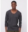 《DAILY／デイリー》2／3 SLEEVE U-NECK T-SHIRT／2／3 スリーブ Uネック Tシャツ