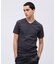 《DAILY／デイリー》RIB S／S V-NECK T-SHIRT／リブ 半袖 ブイネック Tシャツ  デイリーウェア