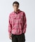 BLEACH WASHED NEP CHECK SHIRT ”YELLOW STONE”