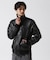 STAND LEATHER MA-1 MOD JACKET ／ スタンド レザー MA-1