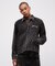 LEATHER PATCH DENIM JACKET
