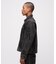 LEATHER PATCH DENIM JACKET